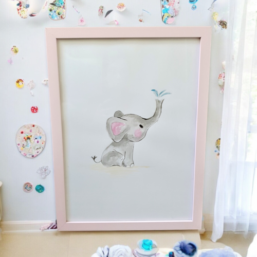 Cadre décoratif éléphant