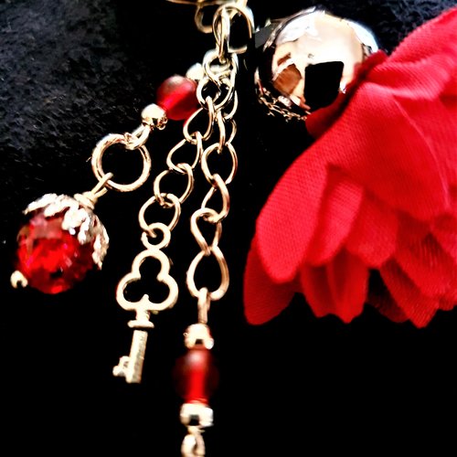 Porte clefs bijou de sac perles et breloques