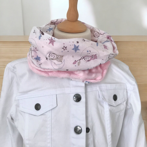 Snood bébé réversible