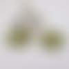 2 estampes fleur verte