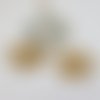 2 estampes fleur couleur camel