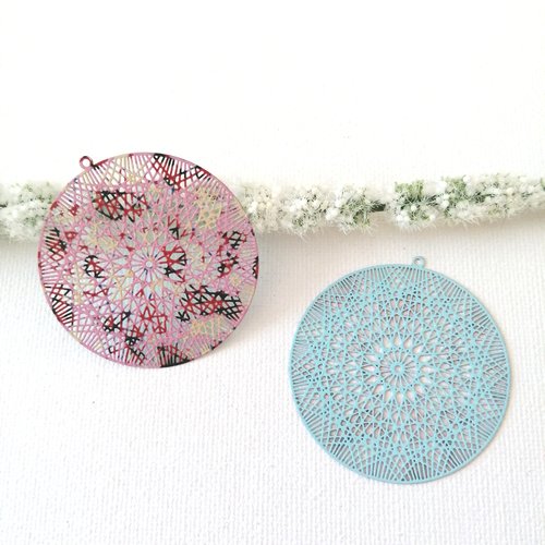 1 pendentifs multicolore 45mm×43mm
