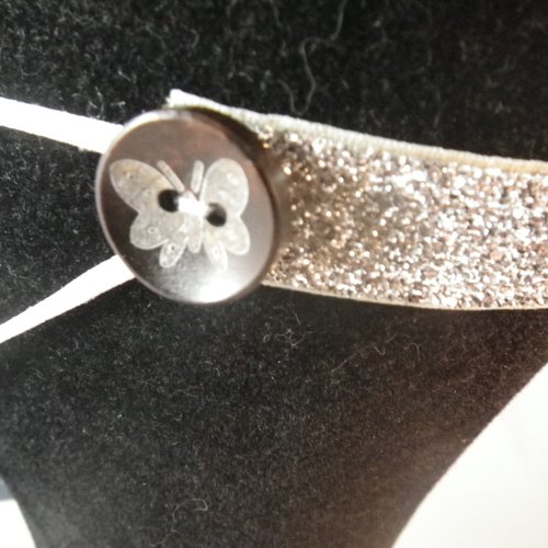 Attache masque / économiseur d'oreille gris scintillant