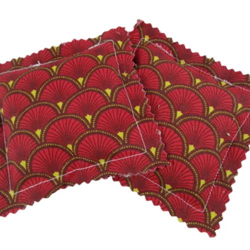 Chaufferettes / pocket bouillottes sèches éventails rouges et jaunes / bouillotte de poche