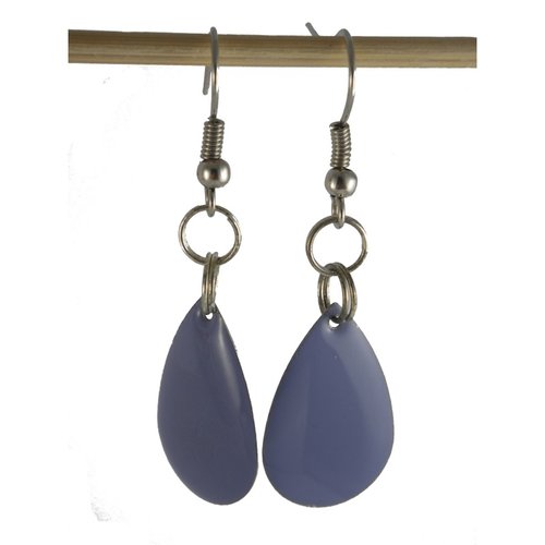 Boucles d'oreilles pendentifs mauves