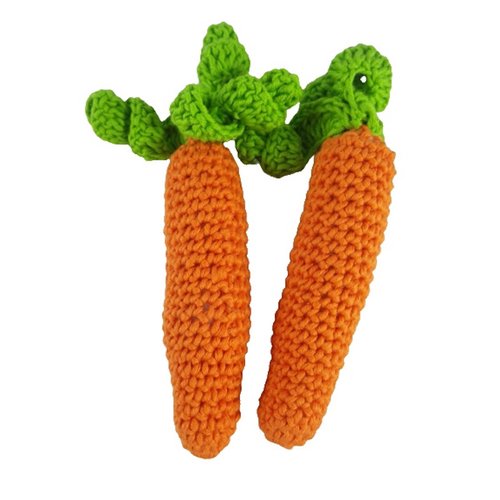 Lot de 2 carottes au crochet pour dinette