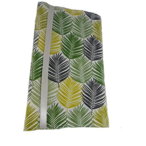 Couvre-livres feuilles vertes