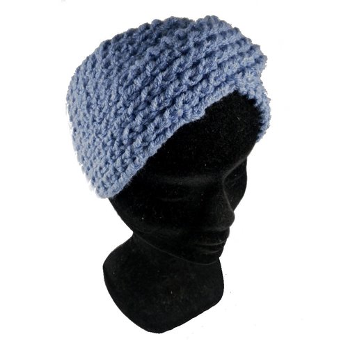 Bandeau / cache-oreilles bleu argenté