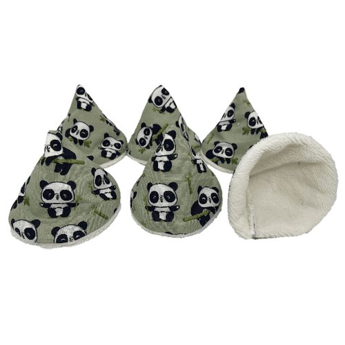 Lot de 6 tipis pare pipi vert et pandas