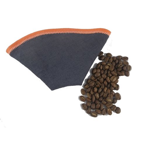 Filtre à café lavable gris et orange