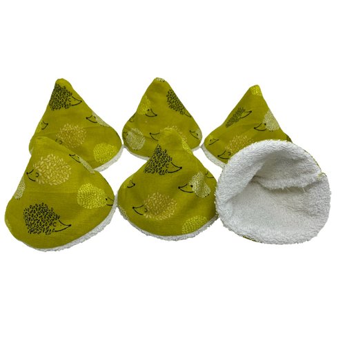 Lot de 6 tipis pare pipi verts et hérissons