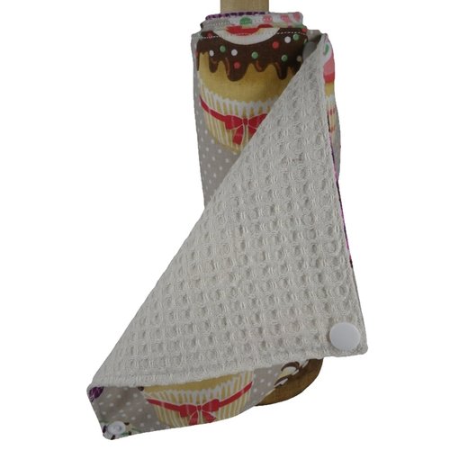 Essuie-tout lavable beige et éclairs multicolores
