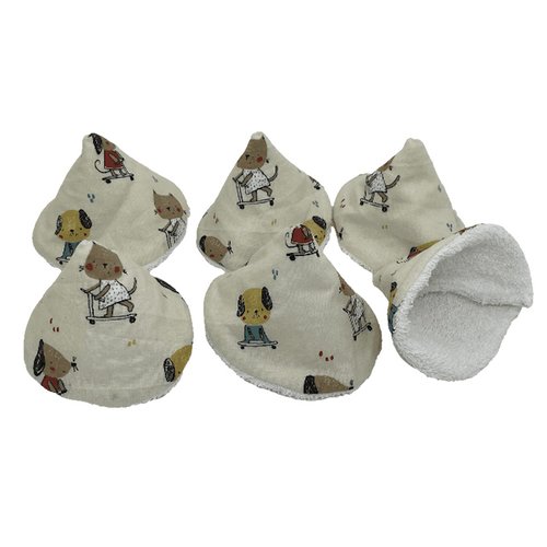 Lot de 6 tipis pare pipi beiges chats et chiens