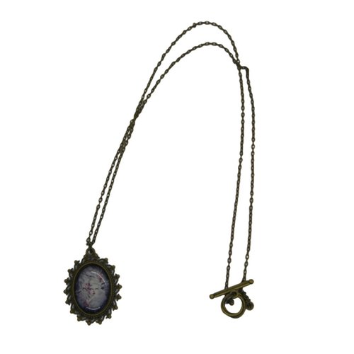 Collier / sautoir bronze et cabochon femme