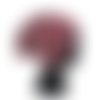 Bonnet noir et rose motif effet tricot