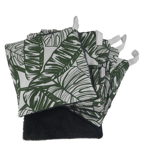 Essuie-tout lavable feuilles vertes