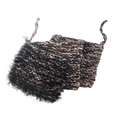 Lot de 3 éponges écologiques lavables marrons et noires