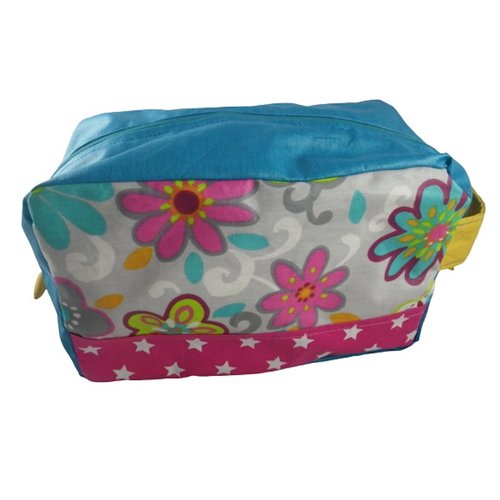 Trousse de toilette multicolore fleurie