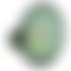 Bague chouette / hibou bronze, vert et jaune