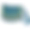 Sac besace bleu turquoise et vert