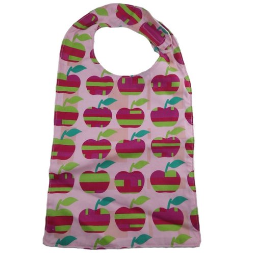 Bavoir en tissu motif pommes