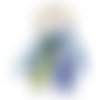 Anneau de dentition rubans verts et bleus inspiration montessori