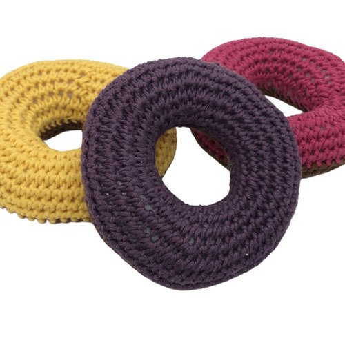 Lot de 3 donuts au crochet pour dinette