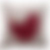 Coussin oiseau rouge et orange