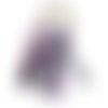 Anneau de dentition rubans violets et noirs inspiration montessori