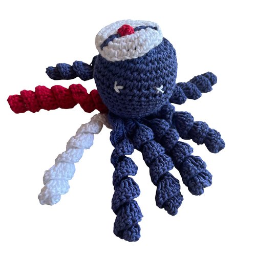 Pieuvre marius le marin au crochet pour nouveau-né