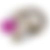 Anneau de dentition blanc et rose papillon inspiration montessori