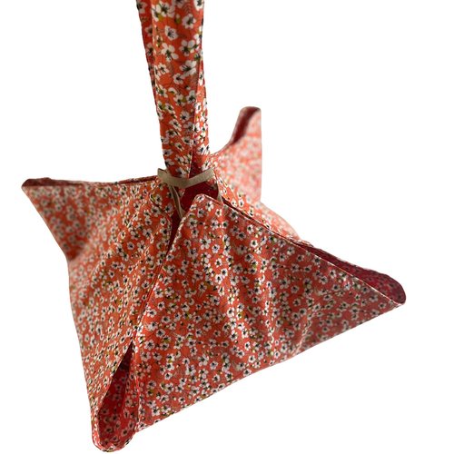 Sac à tarte orange petites fleurs