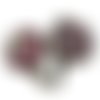 Bague double cabochons liberty, oiseau et love