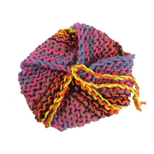 Tawashi fleur multicolore / éponge écologique / lavette