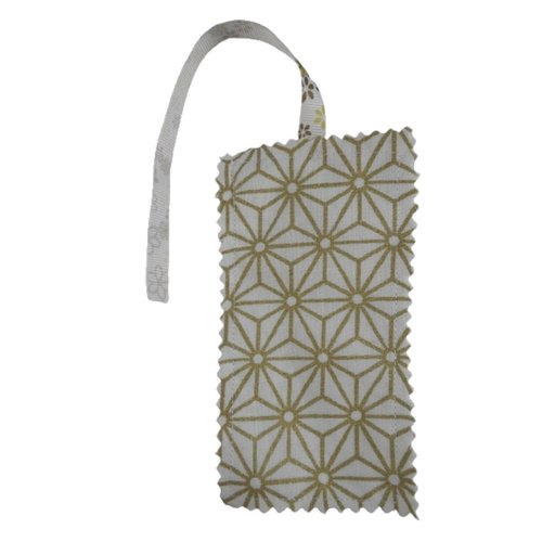 Marque page blanc motif géométrique doré