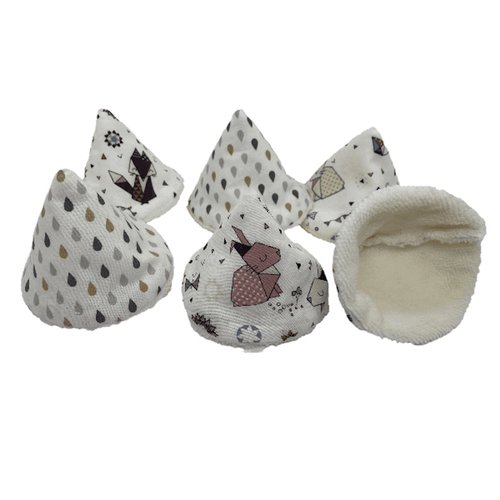 Lot de 6 tipis pare pipi animaux en origami et goutes