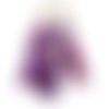 Hochet de dentition rubans violets et roses inspiration montessori