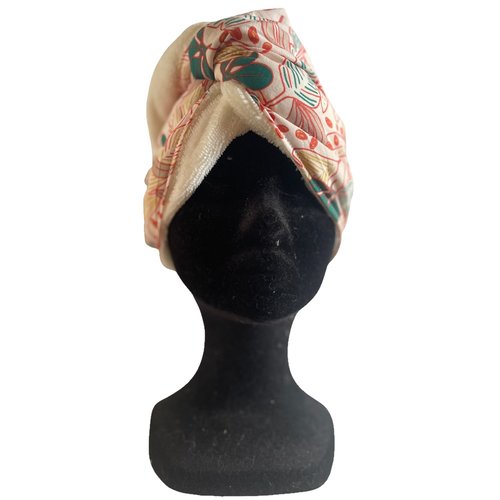 Serviette turban feuilles multicolores