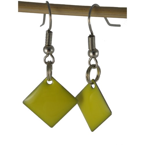 Boucles d'oreilles pendentifs jaunes