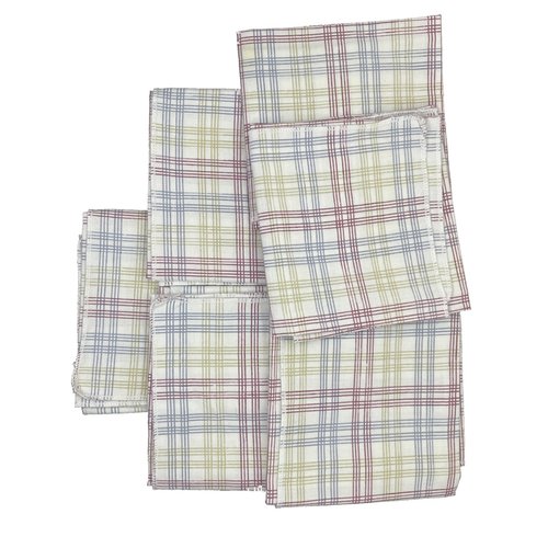 Lot de 6 mouchoirs à carreaux