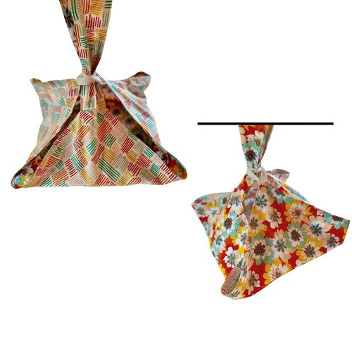 Sac à tarte réversible motifs colorés n°1