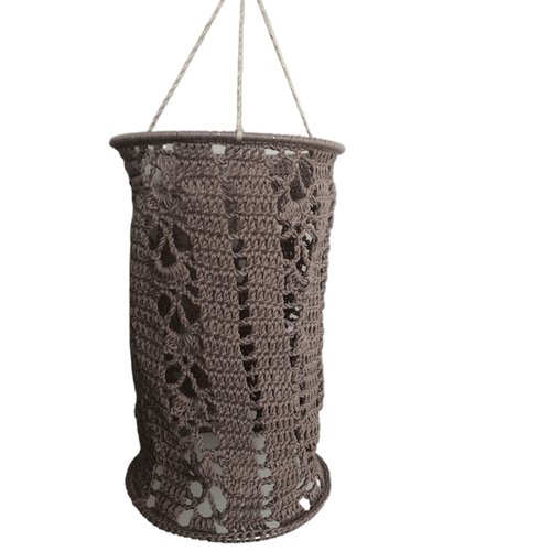 Lampion / lanterne beige au crochet