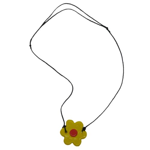 Collier fleur jaune et orange