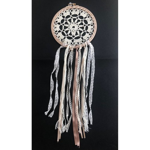 Attrape-rêve écru et blanc
