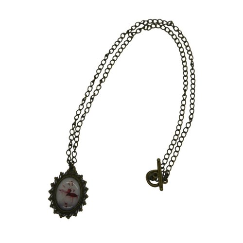 Collier / sautoir bronze et cabochon danseuse