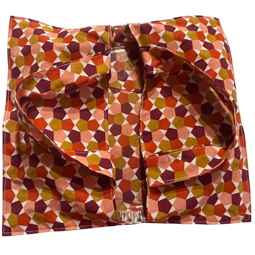 Sac à tarte motif géométrique tons orangés