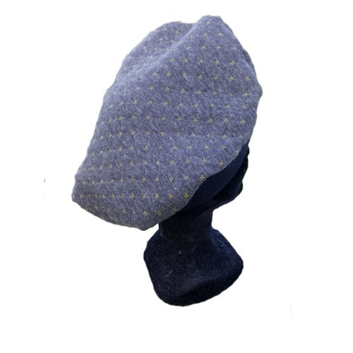 Bonnet chimio gris, moutarde et noir