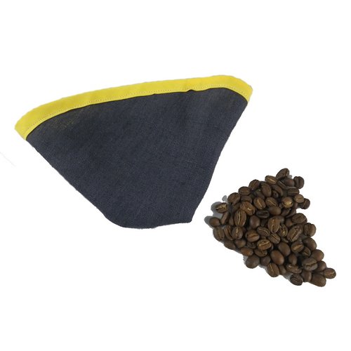 Filtre à café lavable gris et jaune