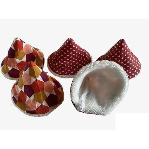 Lot de 5 tipis pare pipi rouges et motif géométrique