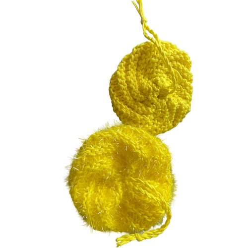 Lot de 2 tawashis jaunes / éponges écologiques